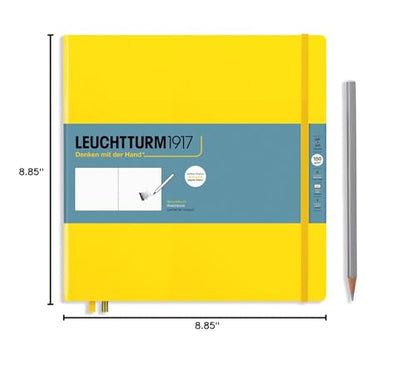 Leuchtturm1917 - Square Hardcover Sketchbook (Lemon) - 112 Pages of 150g/m² Paper - color: Lemon, size: Square