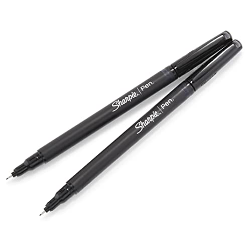SHARPIE Felt Tip Pens, Fine Point (0.4mm), Black, 4 Count (Pack of 2) - size: 4 Count (Pack of 2)