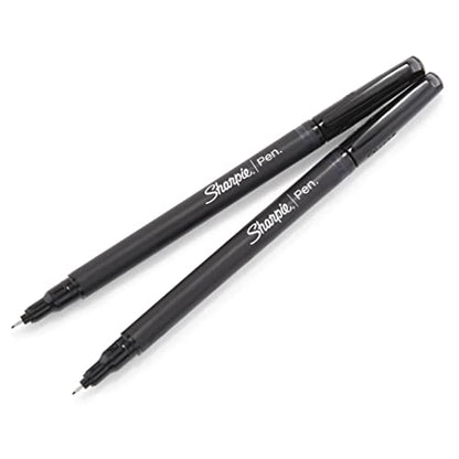 SHARPIE Felt Tip Pens, Fine Point (0.4mm), Black, 4 Count (Pack of 2) - size: 4 Count (Pack of 2)