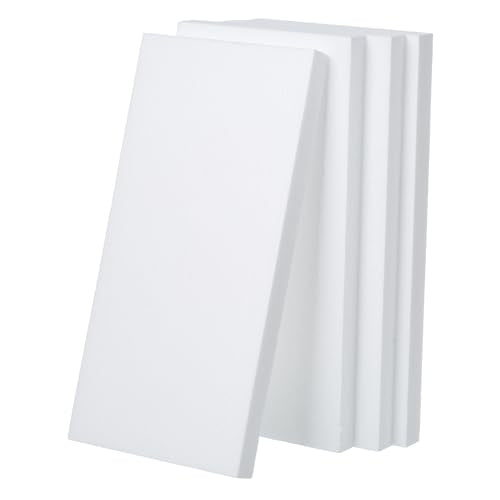 Crafare 4 Pack Craft Foam Blocks 14x7x1in Styrofoam Sheets for Art Projects | For school, sculpt, floral, model. These rectangular polystyrene bricks cut easily. - size: 14x7x1inch 4pcs