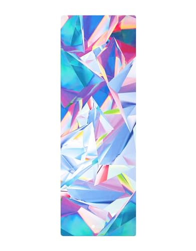 YOGA DESIGN LAB | The Combo Yoga Mat | 2-in-1 Mat+Towel | Eco Luxury | Ideal for Hot Yoga, Power, Bikram, Ashtanga, Sweat | Studio Quality | Includes Carrying Strap! - color: Crystal, size: 5.5mm