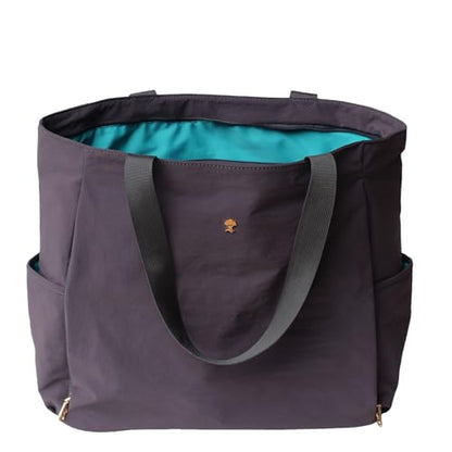 ESVAN Yoga Mat Bag Yoga Tote Carrier Shoulder Bag Carryall Tote for Office,Yoga,Pilates,Travel,Beach and Gym - color: Nylon Dark Gray