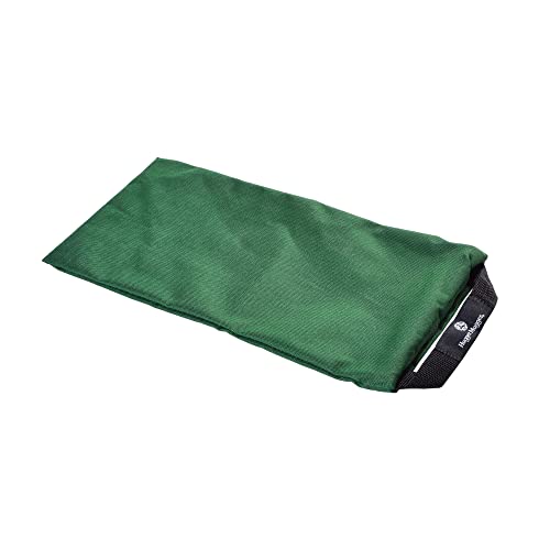 Hugger Mugger Unfilled 10lb Yoga Sandbag - Adds Weight to Your Poses, Zipper Cover, Sturdy Handle, Durable Material, Not Filled with Sand - color: GREEN