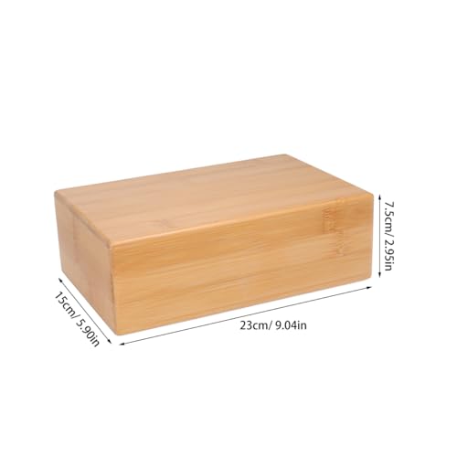 VANZACK Bamboo Yoga Brick Wooden Yoga Block for Training Dance Practice Home Fitness Smooth Surface Natural Material Portable Auxiliary Tool 9.05 X 5.90 X 2.95 in