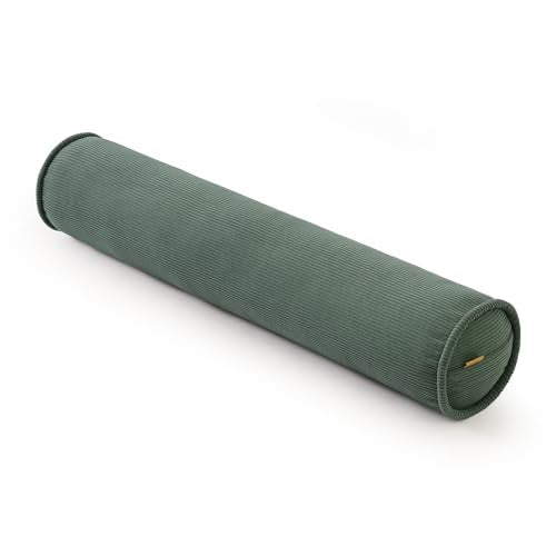 Long Pillow for Bed – Corduroy Round Bolster Pillow for Adults, Decorative Body Pillow for Sleeping or Sofa Support,47 x 7.87 Inches,Peacock Blue - color: Peacock Blue, size: 47"x7.87"