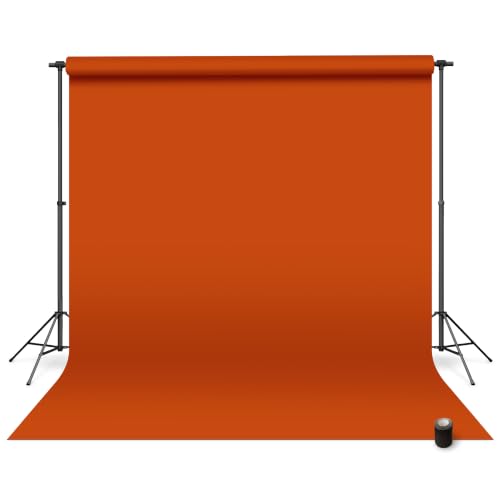 Denny Mfg Seamless Paper Backdrop for Photoshoot, Orange, 86 in x 36 ft | Photography Backdrop, Matte Finish for Portraits, Product Photos and Video Shoots, with Free Roll Gaffer Tape (2 in x 13 ft) - color: Orange, size: 86 in x 36 ft