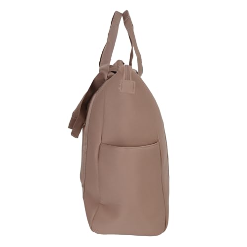 Jessica Simpson Countryside Travel Tote with Zipper Shoulder Carry On Work Bag for Women - color: Mocha Mousse