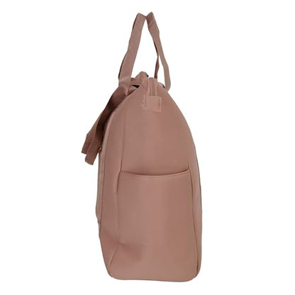 Jessica Simpson Countryside Travel Tote with Zipper Shoulder Carry On Work Bag for Women - color: Mocha Mousse