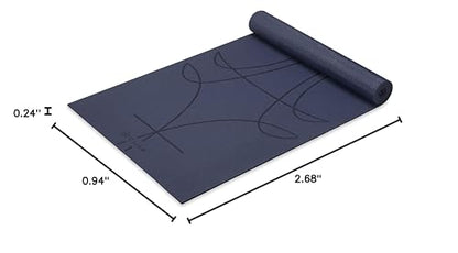 Gaiam Premium Yoga Mat, 6mm Thick Print Mat - color: Alignment Print (Ink)