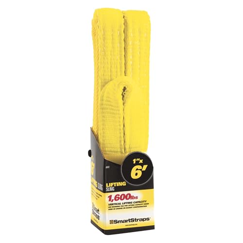 SMARTSTRAPS - 842 SmartStraps Webbing Sling - 1x6 Nylon Webbing Sling 1 Ply 1,600 lbs - size: 6' 1600 lb.