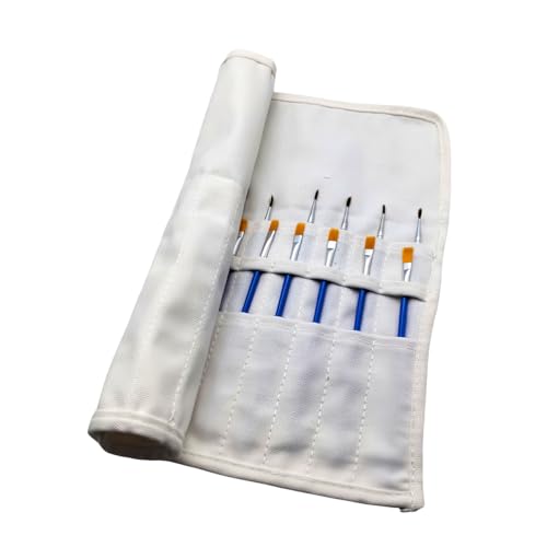 Funny live Paint Brush Holder Art Supplies, Artist Brush Holder & Storage Organizer Roll-Up Case Bag, Protect Acrylic Oil Watercolor Paintbrushes (White 22 Slot Pockets) - color: White 22 Slot Pockets