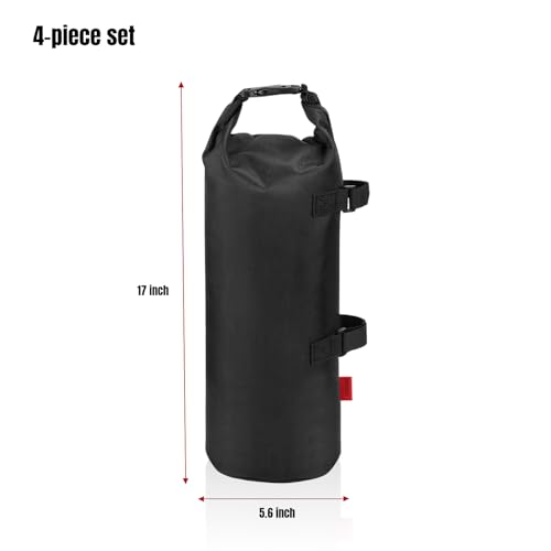 YOOFAN Heavy Duty Sand Bags for Canopy Legs (Set of 4) – 1680D Waterproof Oxford Fabric with Upgraded Hook & Loop Straps – Ideal Weights for Tent, Gazebo, Bounce House