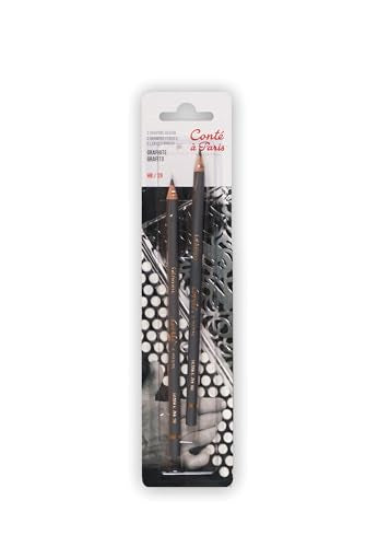 Conté à Paris Graphite Drawing Pencils, Set of 2, HB and 2B - style: Blister pack of 2 graphite plates