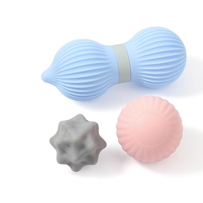 Silicone 3-Piece Massage Ball Set for Trigger Point Therapy - style: Peanut Silicone Massage Ball Set