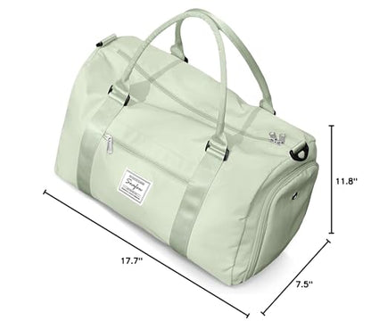 Gym Bags for Women Men with Shoes Compartment,Sports Duffle Bags Personal item travel Duffel Tote Bag Small Carry on Weekender Overnight Bag Workout Dance Bags Hospital Holdalls Grey Green - color: A3-Grey Green