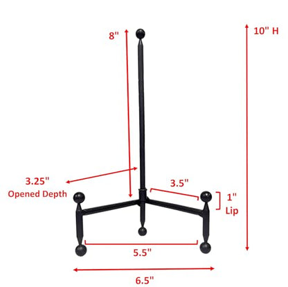 TRIPAR Modern Tripod Easel Display, Black Finish (5.25-Inch Depth, 1 Foot Height) - Lightweight & Durable Design - Perfect for Displaying Decorative Pictures, Artwork, Plates, Tiles, & More (10 Inch) - size: 10 Inch