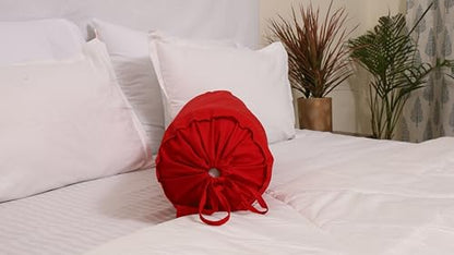 Bolster removable cover cotton (Burgundy, 6" x 16" (15cm x 40 cm)) - size: 6" x 16" (15cm x 40 cm)