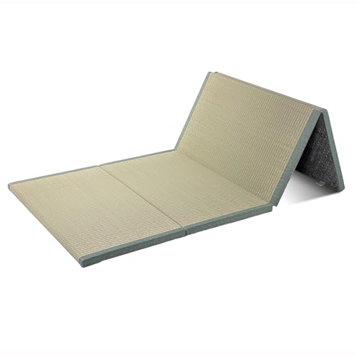 Japanese Tatami Mat, Tatami, Rug, Foldable Mattress, Roll up Rug, Japanese Floor Mattress, Floor Sleeping Japanese Futon Mattress, Meditation Yoga, Zen - size: Green 75×200×3.5cm