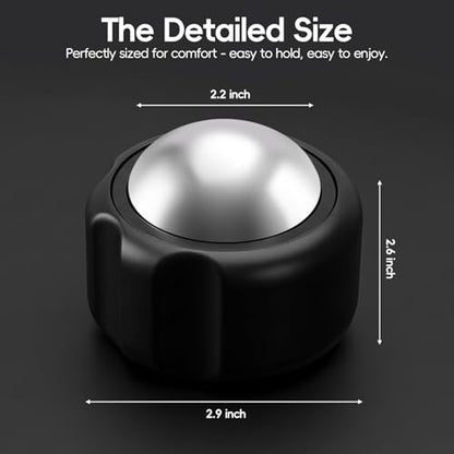 Cold Massage Roller Ball Ice Roller for Muscle Recovery-Black | medical-grade stainless steel,Cooling Cold Therapy Roller,Deep Tissue, Pain Relief,Supports Cold, Heat, or Essential Oil Use - color: Black