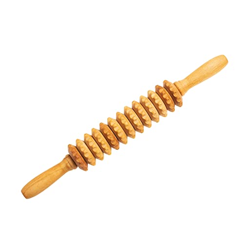 Neck Massager Roller Stick and Gua Sha - Wooden Foam Roller Massage Tools for Relaxation, Pain Relief, and Improved Circulation - Ideal for Back, Shoulder, and Neck Therapy - color: Roller & Paddle