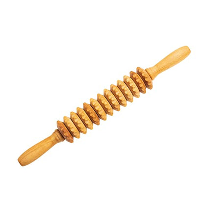Neck Massager Roller Stick and Gua Sha - Wooden Foam Roller Massage Tools for Relaxation, Pain Relief, and Improved Circulation - Ideal for Back, Shoulder, and Neck Therapy - color: Roller & Paddle