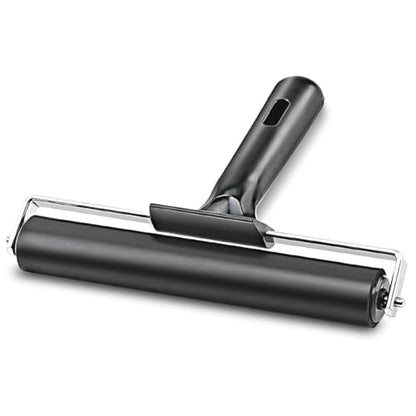 Rubber Roller, Ideal for Anti Skid Tape Construction Tools, Print, Ink and Stamping Tools (8-Inch, Black) - size: 8-Inch