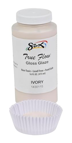 Sax True Flow Gloss Glaze, Ivory, 1 Pint - 1430115, 16 Fl Oz (Pack of 1) - color: Ivory