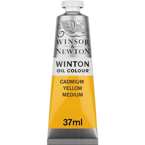 Winsor & Newton Winton Oil Color, 37ml Tube, Cadmium Yellow Medium | High-quality pigments, Durable, Lightfast, Permanent, Uniform Consistency, Great Pigment Load - color: Cadmium Yellow Medium, size: 1.25 Fl Oz (Pack of 1), style: 1.25-oz Tube