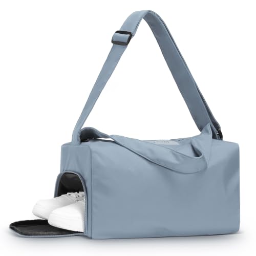 Womens Mini Gym Bag with Shoe Compartment 20L, Dusty Blue - color: Dusty Blue
