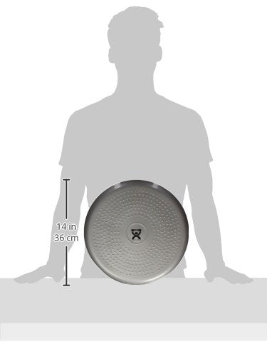CanDo Inflatable Balance Disc for Balance Training, Proprioception, Strengthening Lower Extremities, Posture, Back Pain, Stress Relief, Restlessness and Anxiety. Silver, 14” Diameter - color: Silver, size: 13.8" diameter
