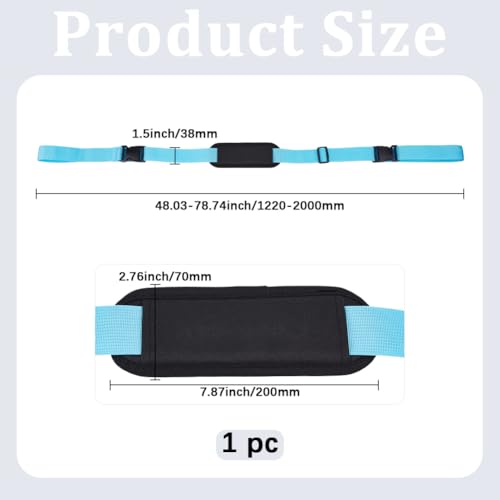 GORGECRAFT Adjustable Camping Strap for Beach Chair Backpack Anti-Slip Shoulder Carrying Straps Replacement Universal for Foldable Bikes Scooter Backpacking Picnics Outdoor Sky Blue 122-200cm - color: Sky Blue