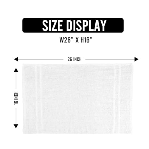 24 Pack White Hand Towels 100% Cotton Spa Towel – 16x27 inches Highly Absorbable Facial Towels Gym, Hair, Face, Bulk Small Towels (Not Bleach Proof) - color: White, size: HAND TOWEL PACK OF 24 16X27