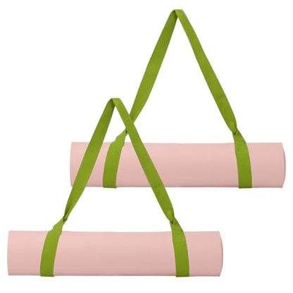 Yoga Mat Straps for Carrying, Adjustable Exercise Mat Sling Holder Multi Purpose Mats Carrier - color: Dark Green
