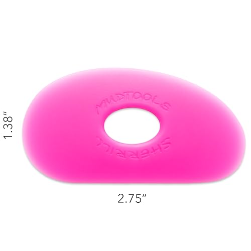 MudTools Shape 0 Polymer Rib for Pottery and Clay Artists, Pink Color, Ultra Soft Flexibility (P0) - color: Pnk - Ultra Soft (P0)