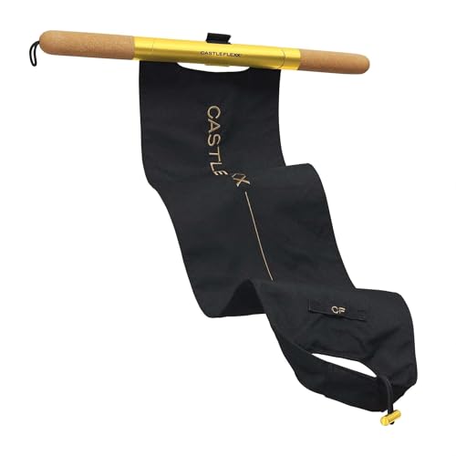 CastleFlexx Mobility and Full Body Strengthening Device | Non-Elastic Stretch Strap with Natural Premium Cork Handles for Stretching, Exercise, Physical Therapy, and Yoga - size: Standard