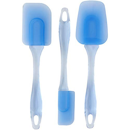 Wilton Easy Flex Silicone Spatula Set, Frosting, 3-Piece | Heat-Resistant Silicone Spatulas for Mixing, Folding, Scraping & Frosting, Flexible Head Gets Every Last Drop from Bowls