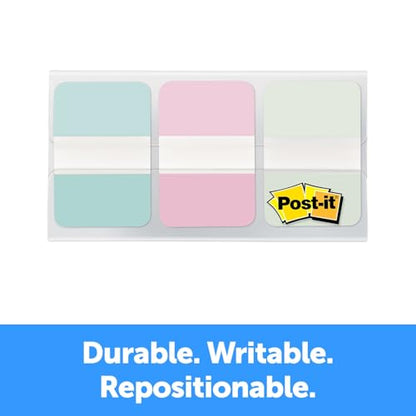 Post-it Pastel Color Tabs, 3 Colors, 3x3 inches, 24-Pack | 36 Tabs/Pack, 864 total, Gradient Blue, Pink, Clear - style: 24 Pack