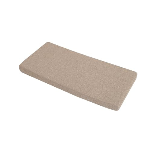 Bench Cushion for Indoor Furniture, Non Slip Window Seat Cushion - color: Khaki, size: 60″x12″