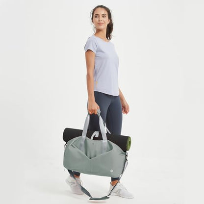 Ceneda 20" Gym Bag for Women with Wet Pocket & Shoe Compartment, Lightweight Duffel Waterproof Carry On Duffle for Travel, Yoga, Overnight (Dark Grey) - color: Dark Grey