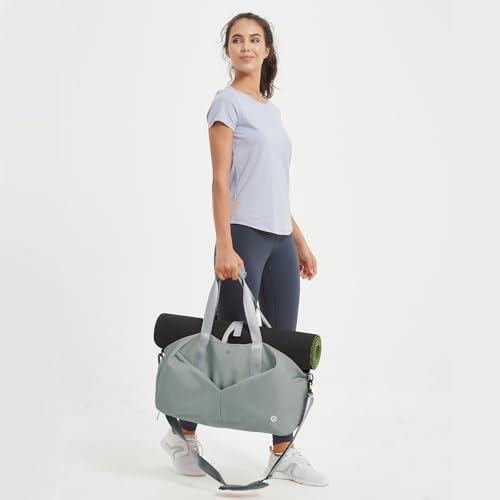 Ceneda 20" Gym Bag for Women with Wet Pocket & Shoe Compartment, Lightweight Duffel Waterproof Carry On Duffle for Travel, Yoga, Overnight (Dark Grey) - color: Dark Grey