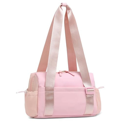 Mini Gym Bag, Small Gym Bag w/Wet Compartment for Women Pink - color: Pink