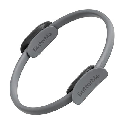 BetterMe Toning Pilates Ring – Magic Circle Pilates Ring for Strength & Flexibility – 15 Inch Fitness Ring for Home Pilates & Yoga Workouts - color: Stone Gray