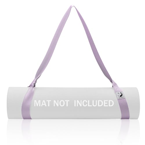 Slim Panda Yoga Mat Straps for Carrying, Adjustable Yoga Mat Carrier Sling Fits All Mats(Mat Not Included) - color: Lavender, size: 72 inches