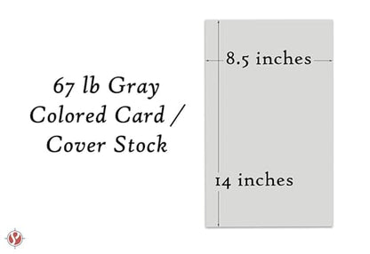 Gray Menu Legal Size 8.5 x 14 Inches 67 Vellum Bristol Lightweight Card Stock Paper Cover | 1 Ream of 250 Sheets Per Pack - color: Gray, size: 8.5 x 14