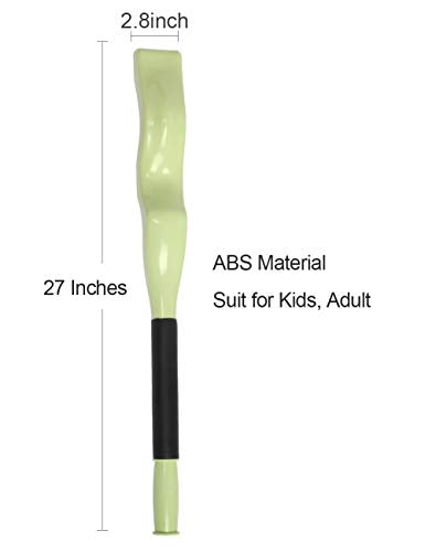 Daydance Kids Women Ballet Foot Stretcher Wooden Arch Enhancer Set with Resitance Bands, for Ballet, Gymnastics, Yoga - color: Green-ABS, size: Length: 27 Inches-ABS Material