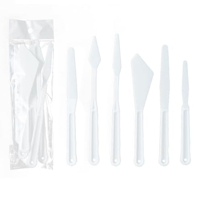 36PCS Plastic Palette Knives Oil Painting Texture Scrapers Smearing Scratching Tools for Layered Coloring and Watercolor Painting