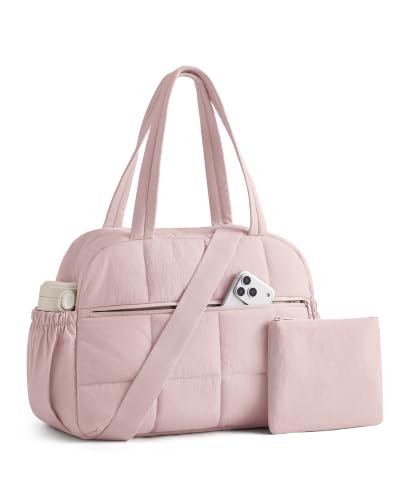 BAGSMART 여성용 소형 체육관 가방, 여행용 더플 백 2세트, 핑크, 패션 - color: 핑크