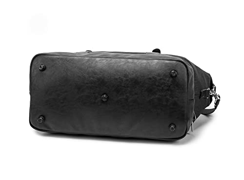 Kinmac Travel Duffel Bag,Sports Gym Yoga Duffel Bag Weekender Overnight Totes Bag (Black) - color: Black