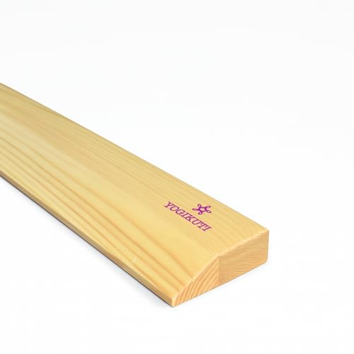 Yogikuti Pine Wood Slanting Plank/Premium Wooden Yoga Incline Plank for Calf, Foot & Ankle Stretch/Balance & Flexibility Trainer/Durable Non-Slip Yoga Fitness Support
