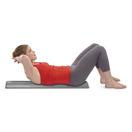 OPTP Silver AXIS Moderately Firm Foam Roller – Half-Round, Silver, 36" x 3" | Moderate density for sports medicine, physical therapy, Pilates, yoga, trigger point myofascial release, Heat-molded EPP foam - size: 36" x 3" Half-Round